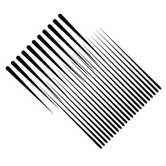 Speed Lines in arrow Form . Vector Illustration .Technology  Logo . Design element . Abstract Geometric shape . 