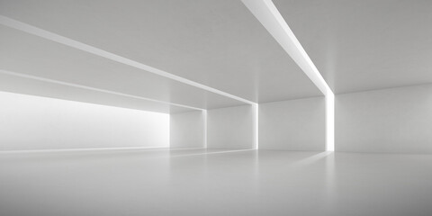 Obraz premium Abstract architecture space, Interior with concrete wall. 3d render.