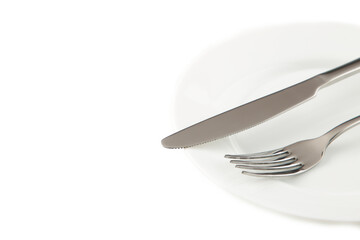 Dining etiquette - the meal is over or finished. Fork and knife signals with location of cutlery...