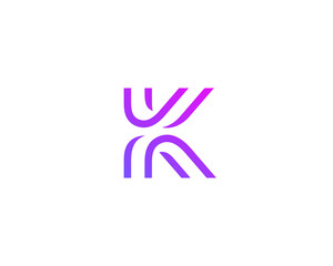 Letter K logo icon design template elements