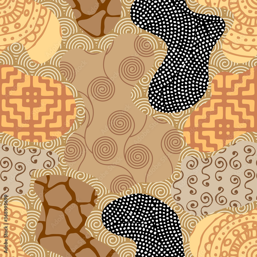 Poster Seamless background pattern. Pattern in safari style. Vector image