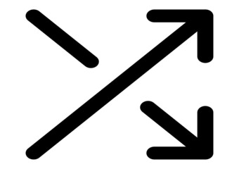 Shuffle Icon in trendy flat style isolated on grey background, for your web site design, app, logo, UI. Vector illustration, EPS10.