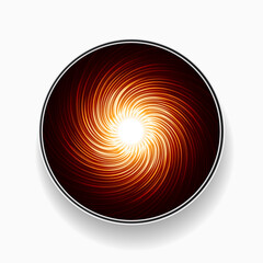 Abstract fire swirl vortex circular border