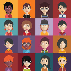 Collection of avatars ( Man and woman Characters )