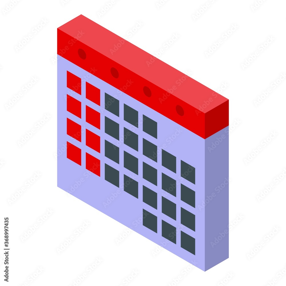 Poster audit calendar icon. isometric of audit calendar vector icon for web design isolated on white backgr
