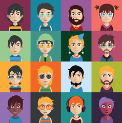 Collection of avatars ( Man and woman Characters )