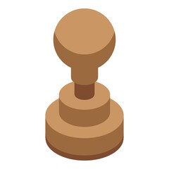 Audit stamp icon. Isometric of audit stamp vector icon for web design isolated on white background