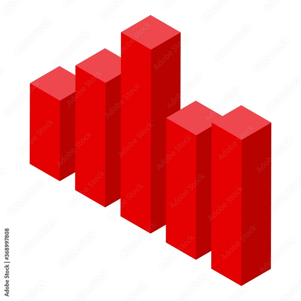 Poster audit graph chart icon. isometric of audit graph chart vector icon for web design isolated on white 