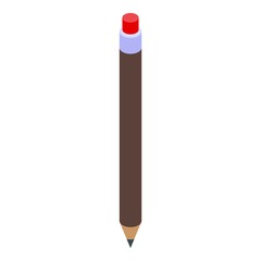 Shoe repair work pencil icon. Isometric of shoe repair work pencil vector icon for web design isolated on white background