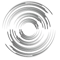 Lines in Circle Form . Spiral Vector Illustration .Technology round. Wave Logo . Design element . Abstract Geometric shape .