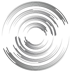 Lines in Circle Form . Spiral Vector Illustration .Technology round. Wave Logo . Design element . Abstract Geometric shape .