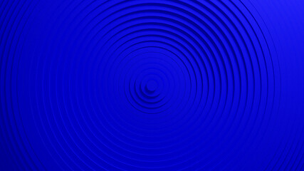Abstract circles pattern with offset effect and smooth blue color. Animation of blue blank rings. Abstract background for business presentation. 3d illustration