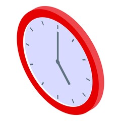 Inclusive education wall clock icon. Isometric of inclusive education wall clock vector icon for web design isolated on white background
