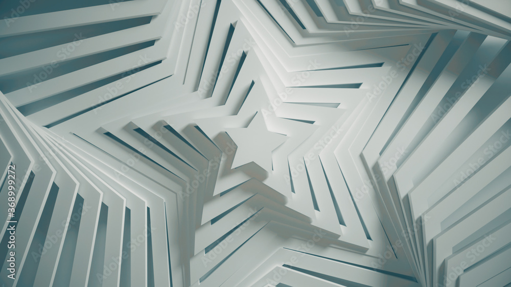 Poster abstract star pattern with offset effect and smooth white color. animation of white blank stars. abs