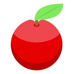 Inclusive education red apple icon. Isometric of inclusive education red apple vector icon for web design isolated on white background