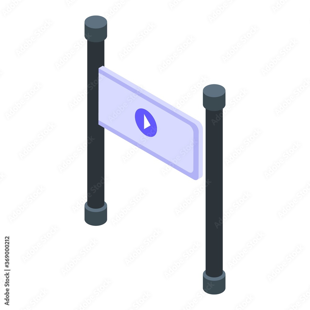 Poster turnstile access icon. isometric of turnstile access vector icon for web design isolated on white ba