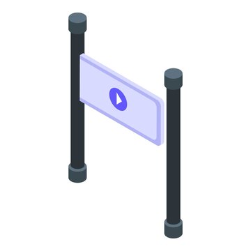 recommend clip art: Turnstile access icon. Isometric of turnstile access vector icon for web design isolated on white background