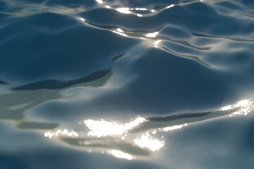 Bright blue sea wave surface in motion. Fresh drinking water, colorful video. Concept of environmental problems, lack of drinking water, climate change, global warming. 3d illustration