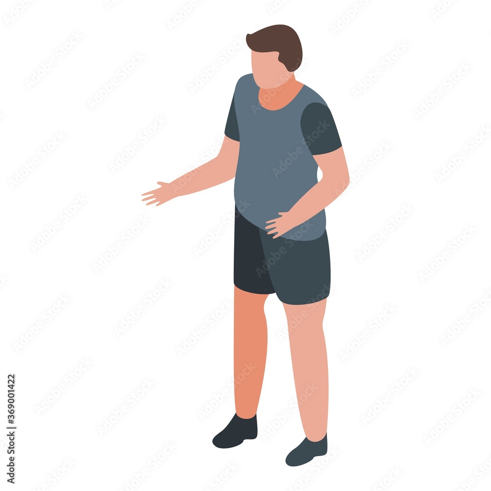 Poster active personal trainer icon. isometric of active personal trainer vector icon for web design isolat