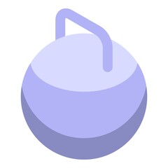 Gym kettlebell icon. Isometric of gym kettlebell vector icon for web design isolated on white background