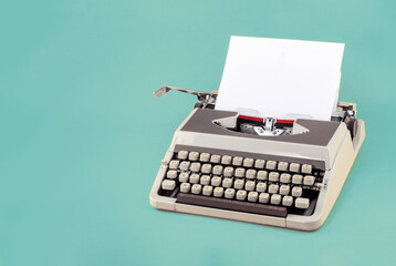 Vintage typewriter header with copy space
