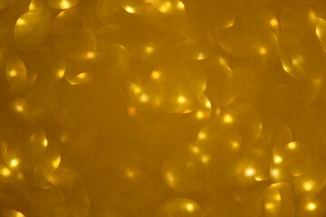 Abstract gold bokeh background. Christmas light background.
