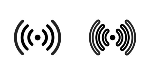 set of vector illustration icon of network antenna and wifi