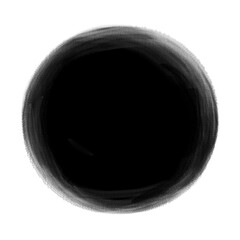 water color black circle frame