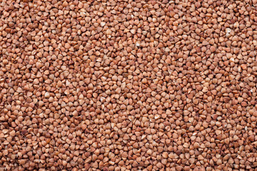 buckwheat food background. buckwheat texture