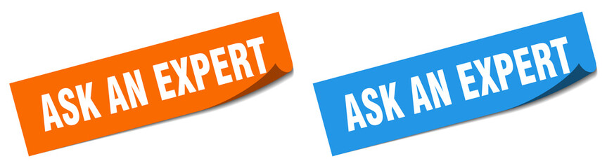 ask an expert paper peeler sign set. ask an expert sticker