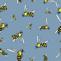 wasp bee pattern