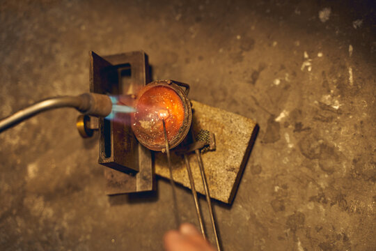 Jewelry tools applied by a goldsmith in his workshop - Powered by Adobe