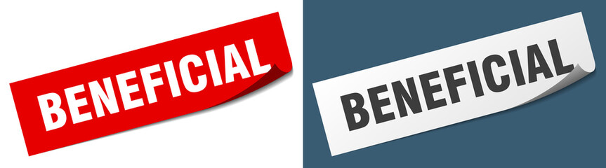 beneficial paper peeler sign set. beneficial sticker