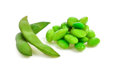 soybean seed on white background