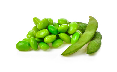 soybean seed on white background