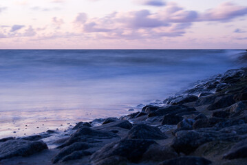 sunset over the north sea 
long exposure