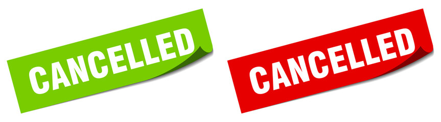 cancelled paper peeler sign set. cancelled sticker