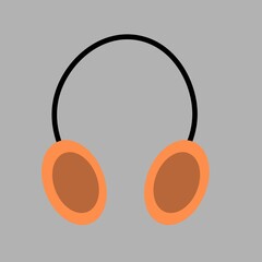 headset icon design vector logo