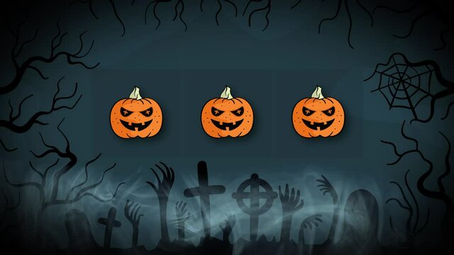 Halloween Concept Slot Machine Animation