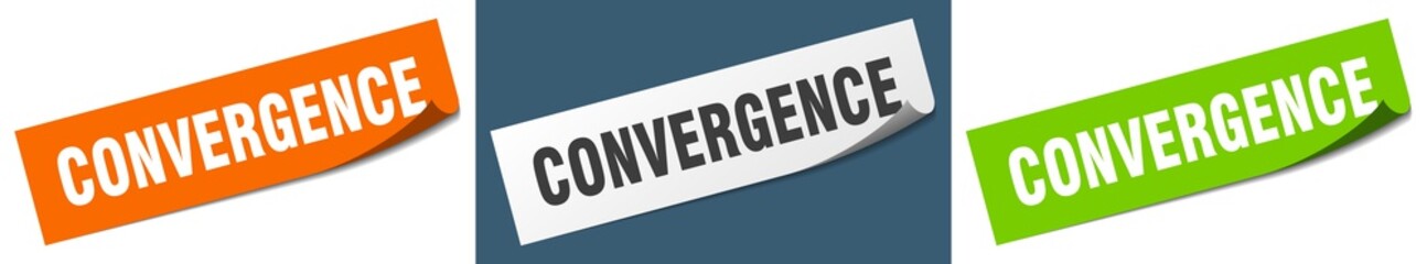 convergence paper peeler sign set. convergence sticker