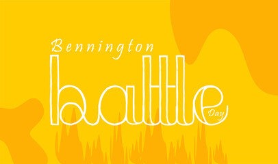 Bennington Battle Day Creative Design with Red Color and stylish font (Bennington Battle Day is observed on 16 August annually to honour the Battle of Bennington which took place on 16 August, 1777)