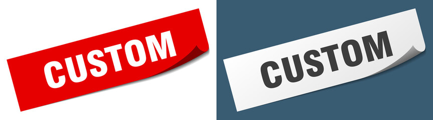 custom paper peeler sign set. custom sticker