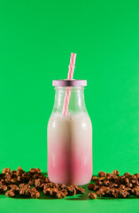 Tigernut milk with pieces of tigernut