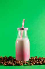 Tigernut milk with pieces of tigernut