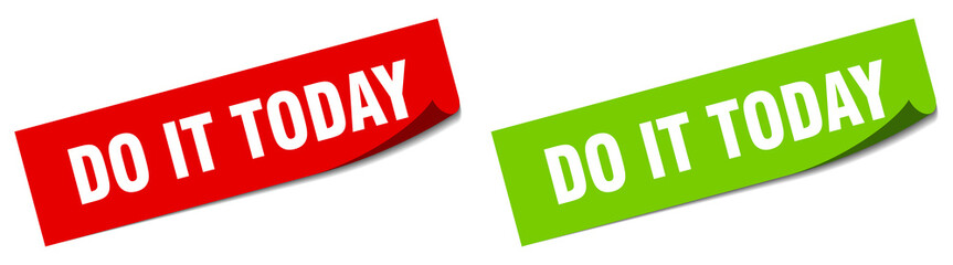 do it today paper peeler sign set. do it today sticker