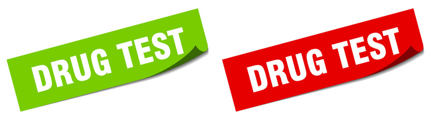 drug test paper peeler sign set. drug test sticker