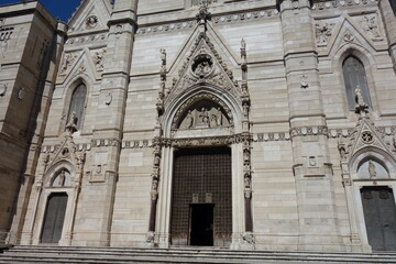 Fototapeta na wymiar Cathedral of Naples town in Campania, Italy