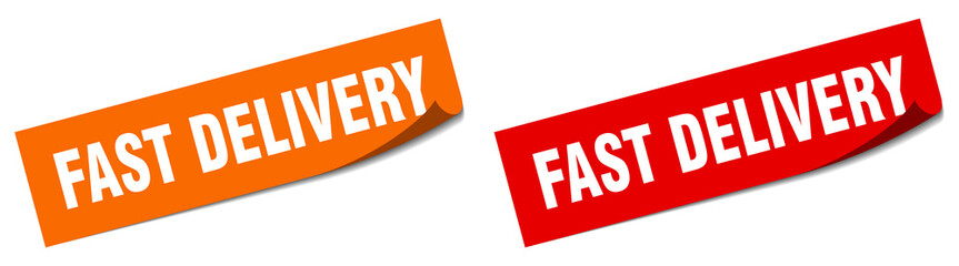 fast delivery paper peeler sign set. fast delivery sticker