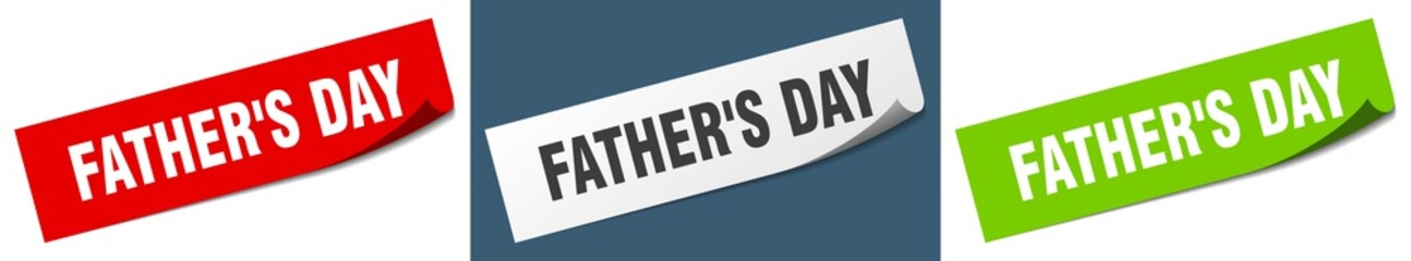 father's day paper peeler sign set. father's day sticker