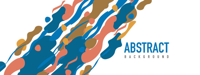 Trendy liquid style shapes abstract design, dynamic vector background for placards, brochures, posters, web landing pages, covers or banners